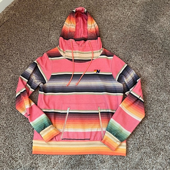 Aviator Nation Ninja Hoodie - Pink Serape Stripe - Picture 2 of 7